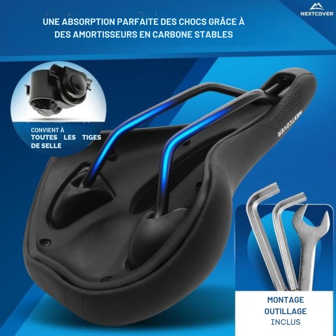 Selle de vélo NEXTCOVER® -MountainBike avec mousse à mémoire 3.0 - L'original - ergonomique - pour femmes ou hommes - noir