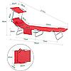 Lot de 2 Chaises Longues - SoBuy - Pliables Position réglable - Transat de Jardin - Rouge
