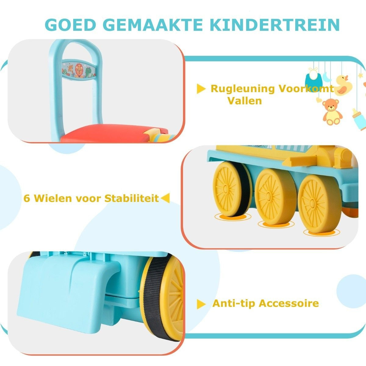 Train électrique pour enfants Coast 6V avec 16 rails pour les enfants de 3 ans et plus