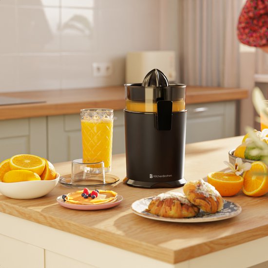 KitchenBrothers Presse-agrumes - Manuel - Avec bec - 0.5L - Noir