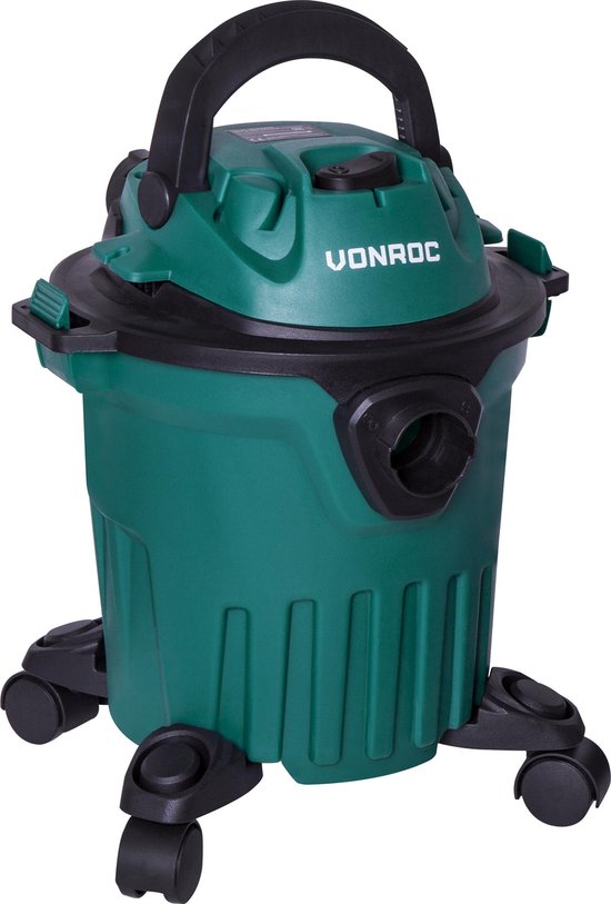 VONROC Aspirateur compact pour liquides et poussières - 1000W – Fonction soufflage – Réservoir de 12L - Câble d'alimentation de 5m