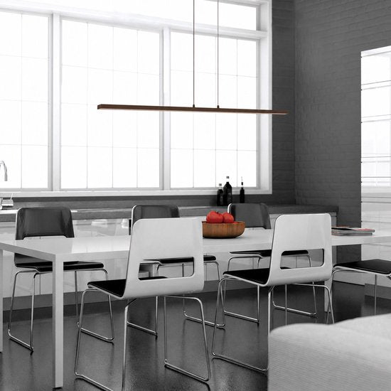 Suspension Bande 3995CA cacao - suspension métallique tendance de 150 cm de large, dotée d'un système de réglage de la hauteur et d'une LED intégrée, de la marque Steinhauer