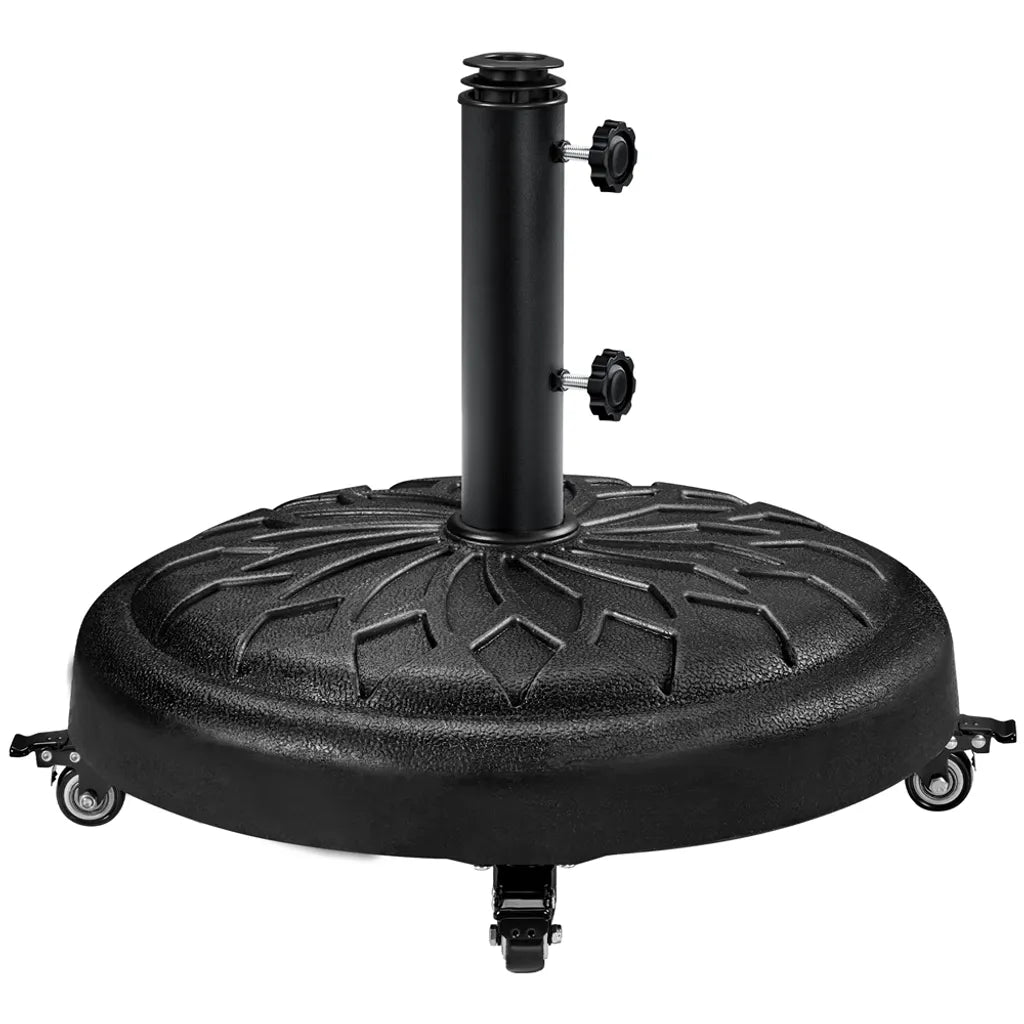 Pied de parasol Yaheetech Ø 50,6 cm - Noir - Pied de parasol mobile pour mâts de 34/38/48 mm