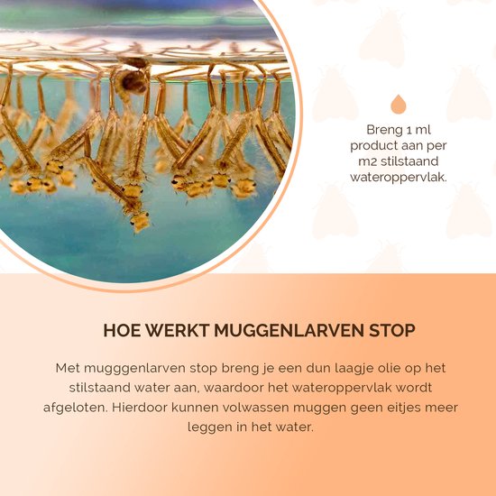 Knock Pest Control Mosquito Larvae Stop 50 ml - Moyen de lutte contre les larves de moustiques - Convient pour le traitement des eaux stagnantes - étang et aquarium - Action efficace jusqu'à 4 semaines