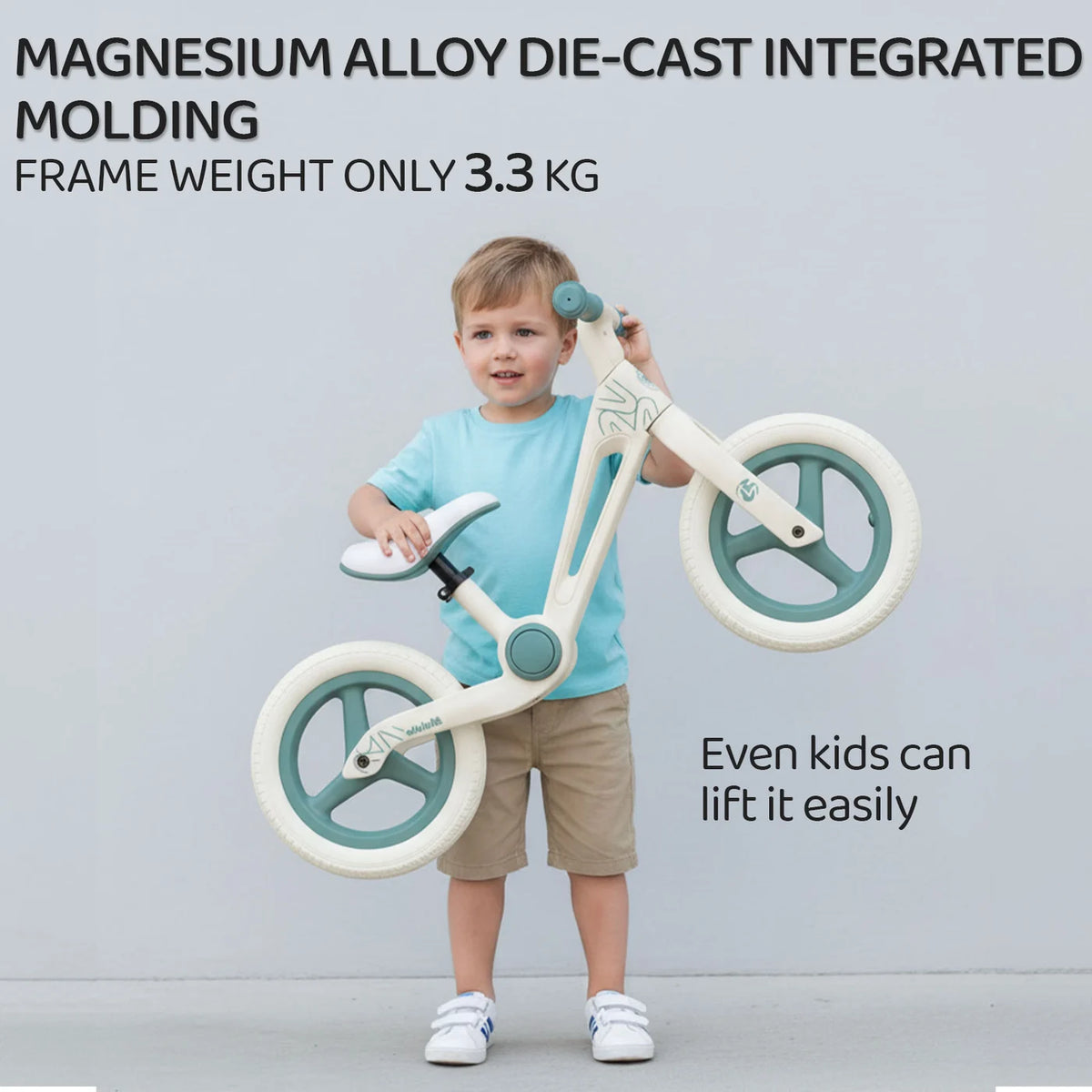 Vélo sans pédales Neuleb pour les tout-petits de 2 à 5 ans - Guidon et selle réglables - Léger - Pour garçons et filles