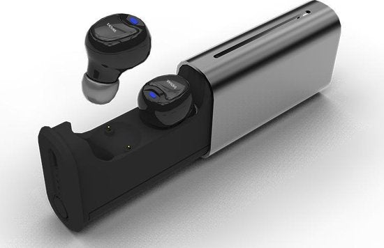 Denver TWE-60 - Ecouteurs sans fil Bluetooth - avec étui de chargement - Noir
