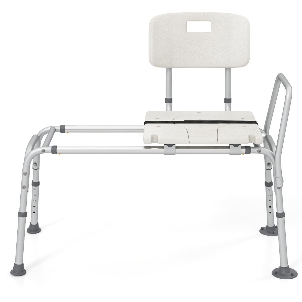 Coast Bathtub Bench 105x49x85-95 cm - White - Siège extra large, réglable en hauteur, avec ceinture de sécurité