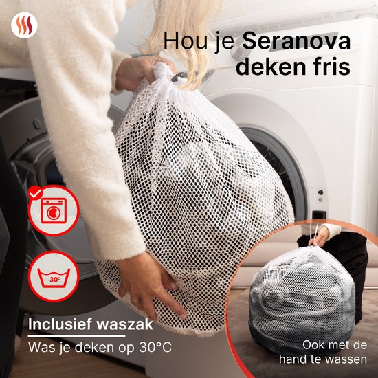 Seranova Couverture électrique XXL - 180x160 cm - Couverture 2 personnes - Couverture chauffante - Double face - Polaire Sherpa - Gris anthracite