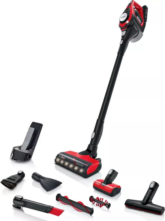 Bosch - Unlimited 8 - ProAnimal - BCS8214ANM - Aspirateur balai - Noir/Rouge