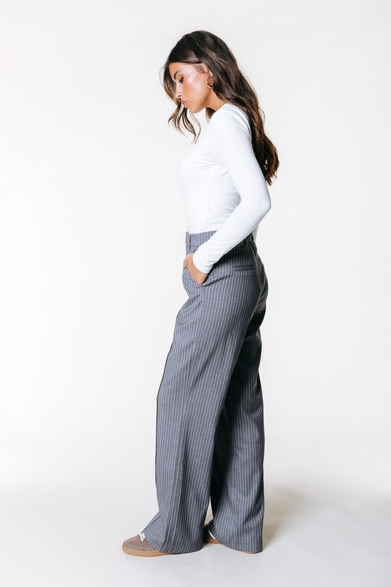 Colourful Rebel - Pantalon droit à rayures Rus Taille élastique - Ladies - Trousers