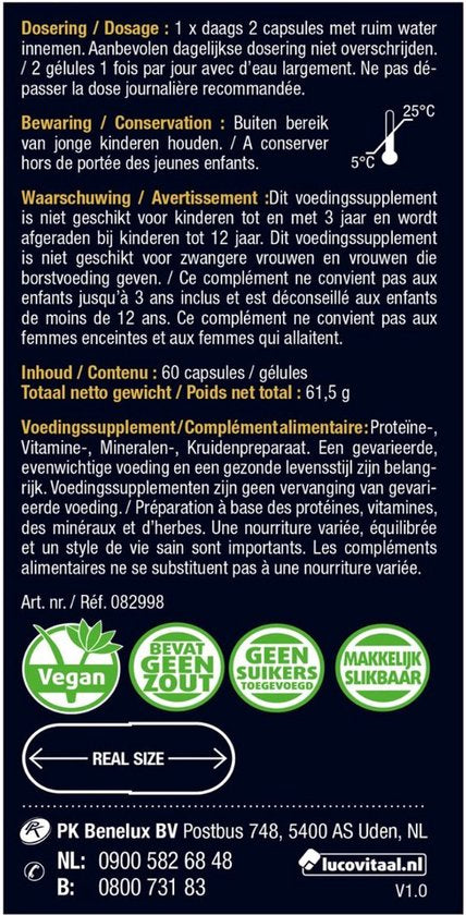 Lucovitaal Complex à la kératine, 60 gélules