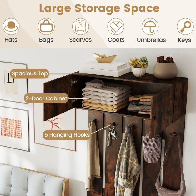 Coast Wall wardrobe - Fixation murale - Armoire de rangement - Gain de place - Multifonctionnel