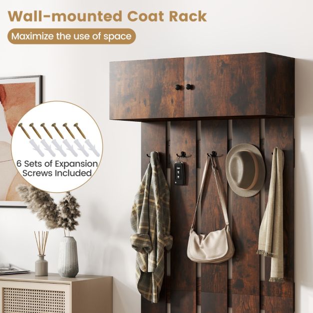 Coast Wall wardrobe - Fixation murale - Armoire de rangement - Gain de place - Multifonctionnel