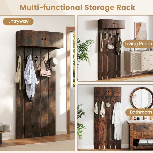 Coast Wall wardrobe - Fixation murale - Armoire de rangement - Gain de place - Multifonctionnel