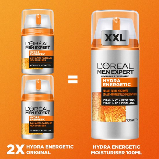 Crème de jour hydratante L’Oréal Paris Men Expert Hydra Energetic - 6 x 50 ml - Lot