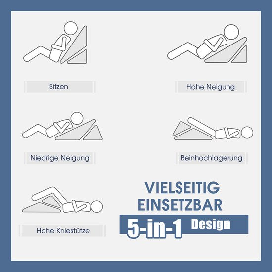 COSTWAY : oreiller triangulaire, coussin de lecture, coussin de dos, coussin pour les jambes, housse en mousse à mémoire de forme, lavable, coussin anti-reflux, pour adultes, coussin d'assise pour lit, ergonomique, coussins Venus, coussin de détente pour