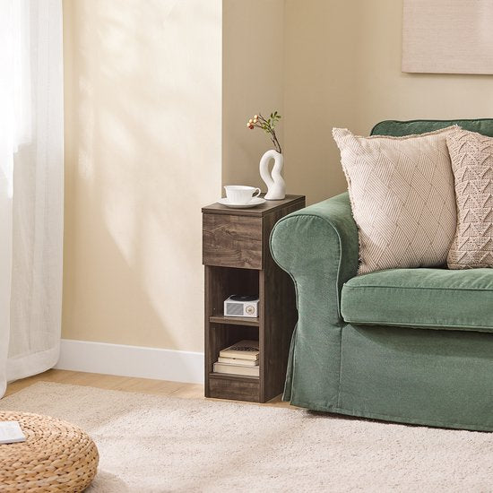SoBuy Table de chevet, pour salon, chambre à coucher FBT111-SN