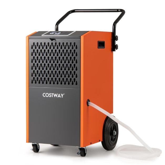 Coast Déshumidificateur - Industriel - 73L/jour - Minuteur - Tuyau - Mobile - Orange