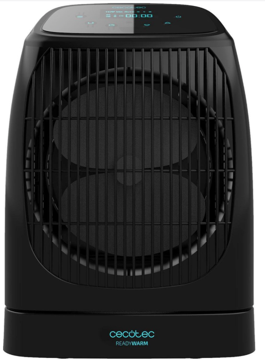 Radiateur soufflant intelligent  - Cecotec - 2000W - Avec thermostat réglable et 3 niveaux - Protection contre le gel et la surchauffe - Plastique - Noir