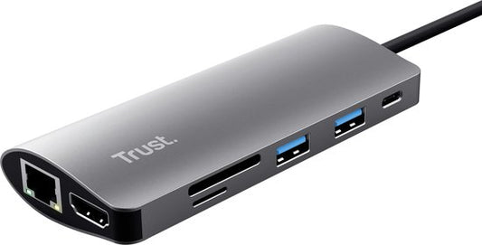 Hub USB Trust – Répartiteur USB – Hub de distribution USB – Extension de ports USB – Gris