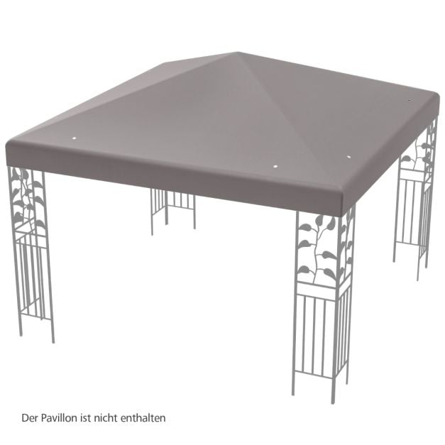 Coast Toit de remplacement pour pavillon - 3 x 3 m avec velcro - Gris
