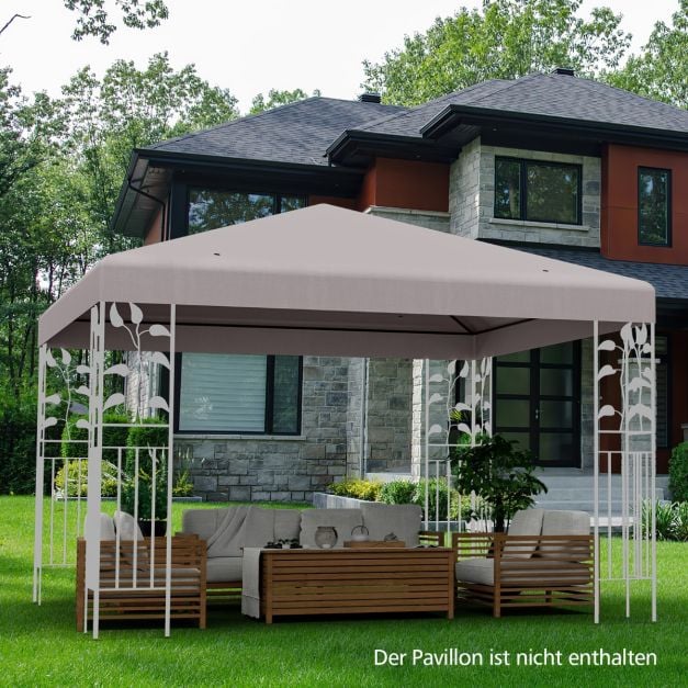 Coast Toit de remplacement pour pavillon - 3 x 3 m avec velcro - Gris