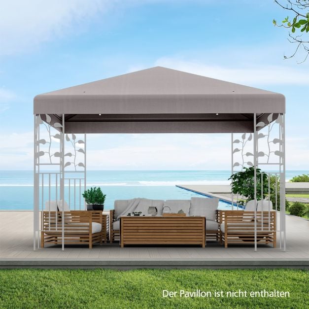 Coast Toit de remplacement pour pavillon - 3 x 3 m avec velcro - Gris