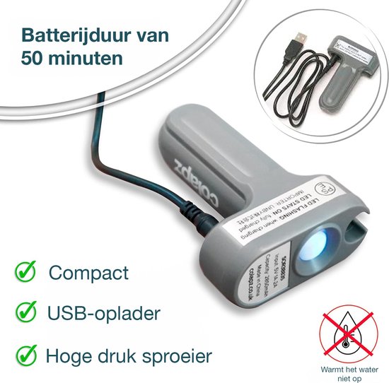 Douche de camping rechargeable Colapz à batterie, douche d'extérieur portable pour chiens, voiture et camping-car, avec sac de transport inclus, accessoires pour camping-car