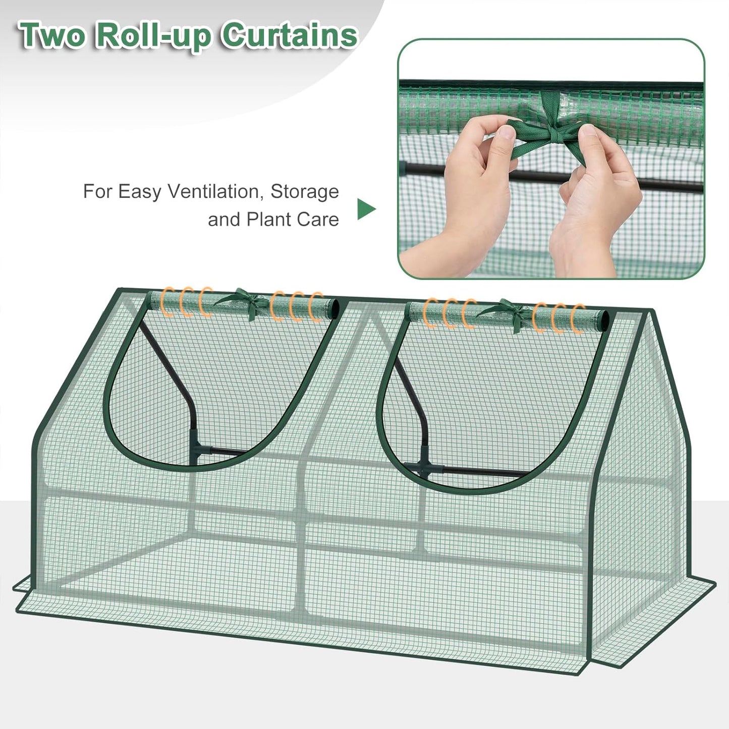 Serre en film plastique Woltu - 120 x 60 x 60 cm - Verte