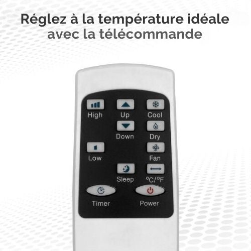 Climatiseur mobile Auronic - 3-en-1 - avec 2 kits de fixation pour fenêtres - Ventilateur - Déshumidificateur - 20 m²