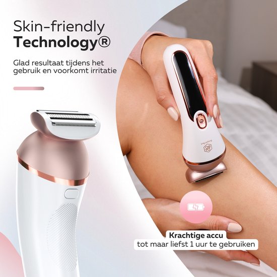 Beeperfect® 3 in 1 Ladyshaves For Women Prime - Rasoir féminin - Tondeuse bikini - Rechargeable - Étanche - 3 accessoires