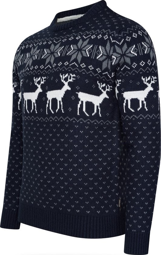 Cappuccino Italia - Pull norvégien pour homme - Bleu - Taille XL