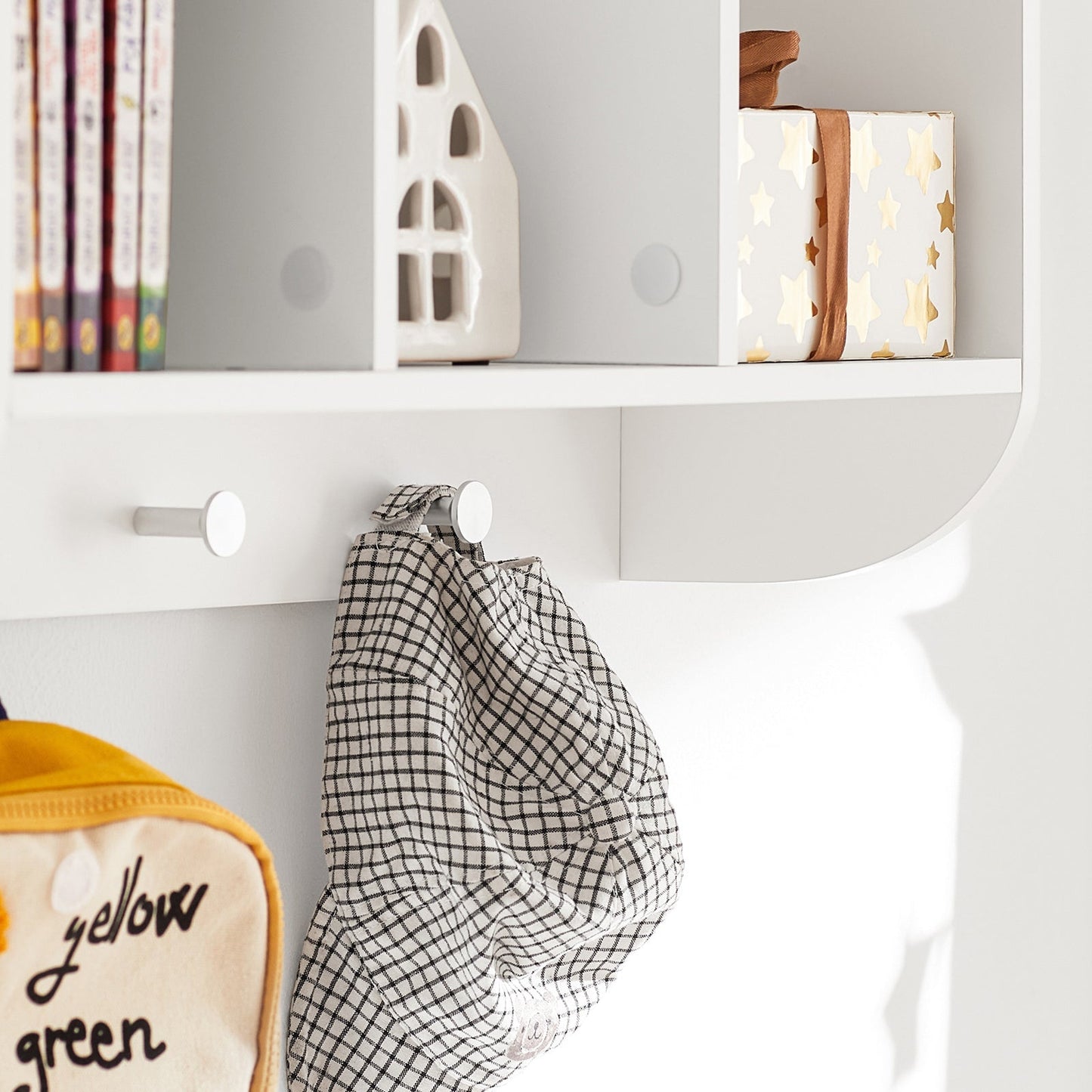 SoBuy Etagère murale pour enfants - Max. 10 kg - 60 x 18 x 51 cm - Blanc
