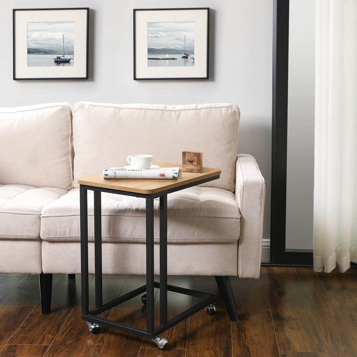 O'DADDY® Table d'appoint - 50 x 35 x 55 cm - bois de manguier