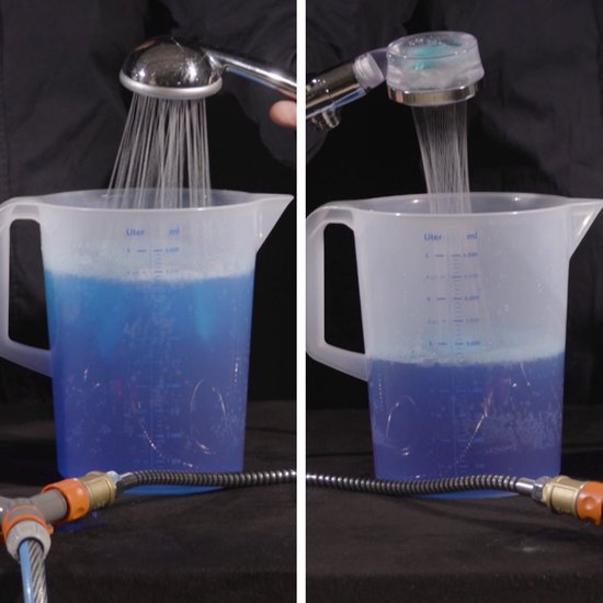 Aquadon EcoTornado - pomme de douche économisant l'eau et augmentant la pression - douchette pivotante à 360° - pomme de douche avec fonction anti-calcaire - protège la peau et les cheveux
