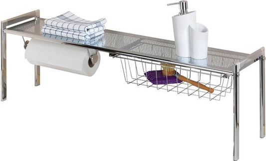 Étagère de cuisine Wenko avec porte-rouleau de papier essuie-tout Exquisite Chrome