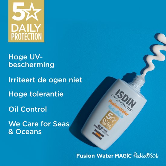 ISDIN - Pediatrics Fusion Water SPF50 - 50 ml - Crème solaire pour enfants