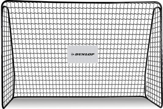 Dunlop Football Goal - But de football 300 x 205 x 120 cm - But de football grand format - Jouets d'extérieur pour enfants et adultes - Montage rapide - But d'entraînement de football - Métal - Noir