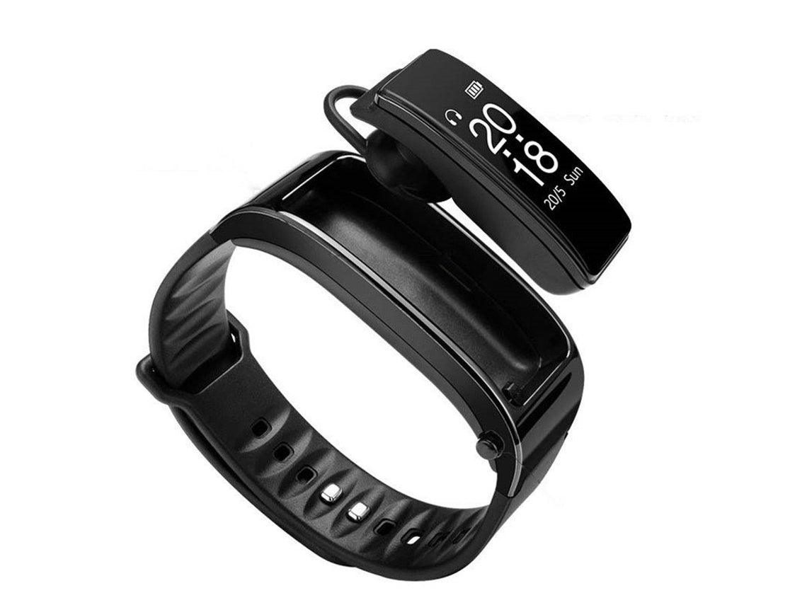 Y3 Bluetooth Smartwatch Couleur Ecouteur Talk Smart Band Moniteur de fréquence cardiaque Passomètre Sports Fitness Tracker Noir