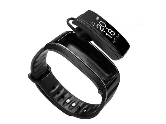 Y3 Bluetooth Smartwatch Couleur Ecouteur Talk Smart Band Moniteur de fréquence cardiaque Passomètre Sports Fitness Tracker Noir