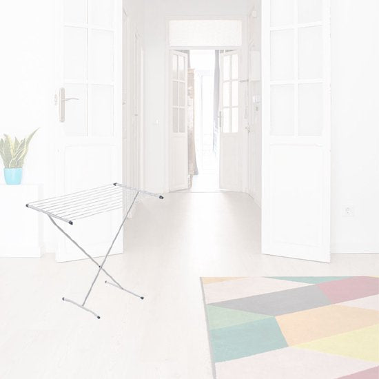 BRASQ Séchoir vertical blanc - 8 mètres - Sèche-linge - Étagère à linge pliable - Étagère à linge verticale - Étagères de séchage - 90x53x83 cm