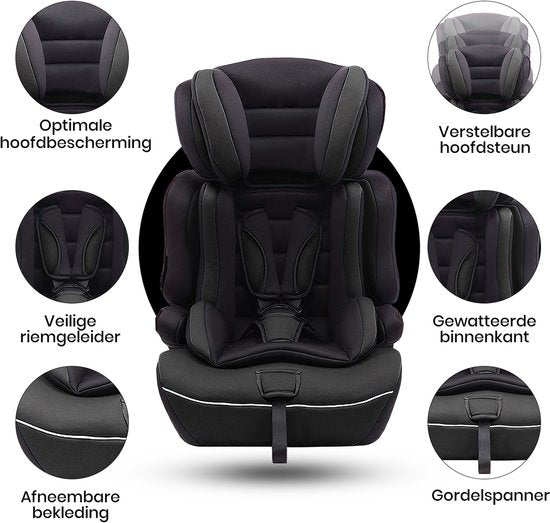 Oemmie Siège auto i-Size - Sièges auto - Siège auto enfant - Siège auto - Groupe 1/2/3 (67-150cm) - Noir