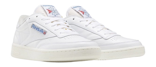 Baskets Reebok Club C 85 pour hommes - Taille 39 - Blanc/Craie/Bleu cinétique