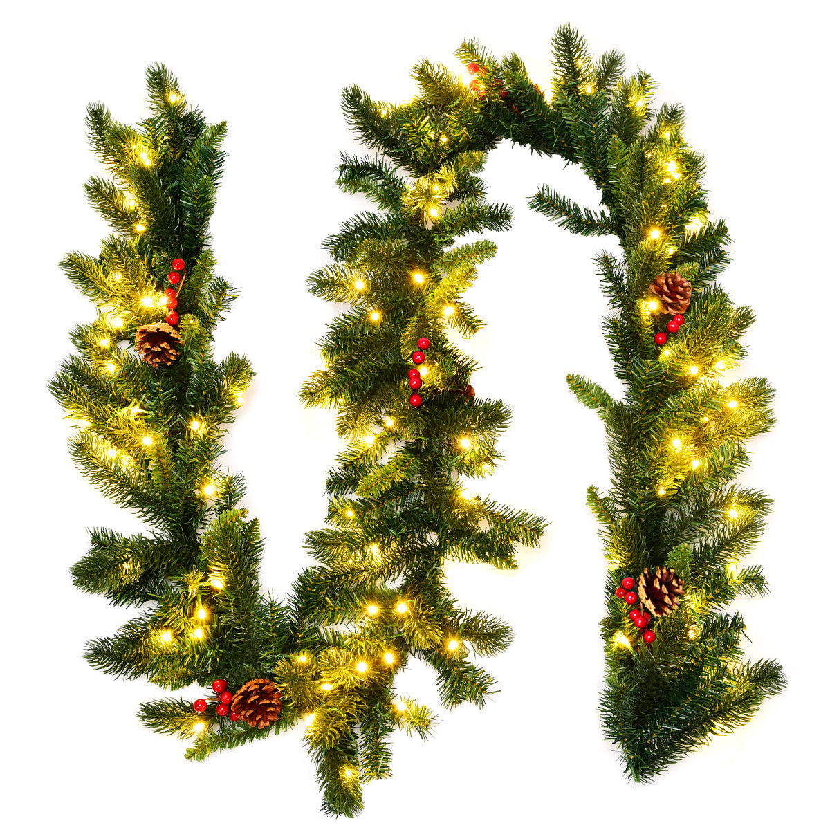 Guirlande lumineuse - Guirlande - guirlande de Noël - lumières de Noël extérieures - décoration de Noël - Noël - 2,7 mètres - 100 LEDs