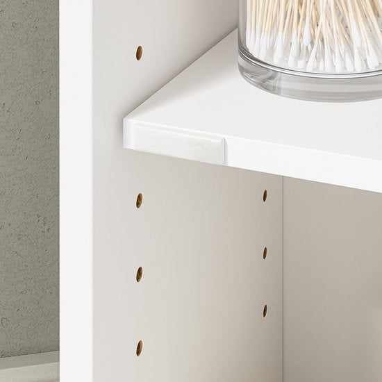 Meuble de salle de bains SoBuy BZR219-W - Meuble sous-lavabo avec porte-rouleau de papier toilette - Blanc - 85 x 20 x 20 cm