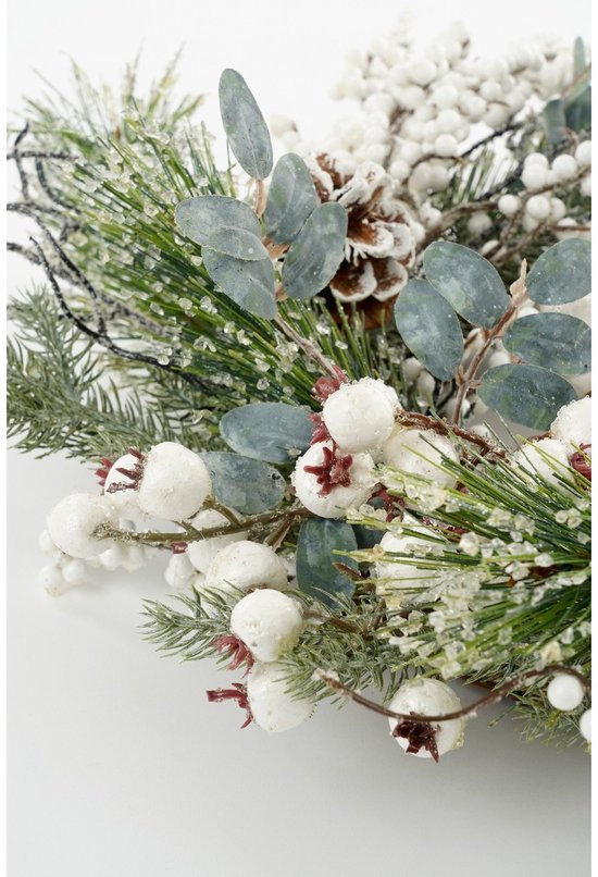 Couronne de Noël « Hardy » de House of Seasons - Ø 40 cm - Verte