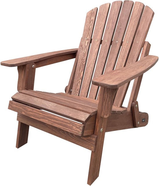 Chaise AXI Rosalie Adirondack Coffee – Chaise longue en bois avec accoudoirs – Pliable – Dossier haut – Chaise de jardin – 75,5 x 86,5 x 85 cm – 100 % bois de pruche certifié FSC