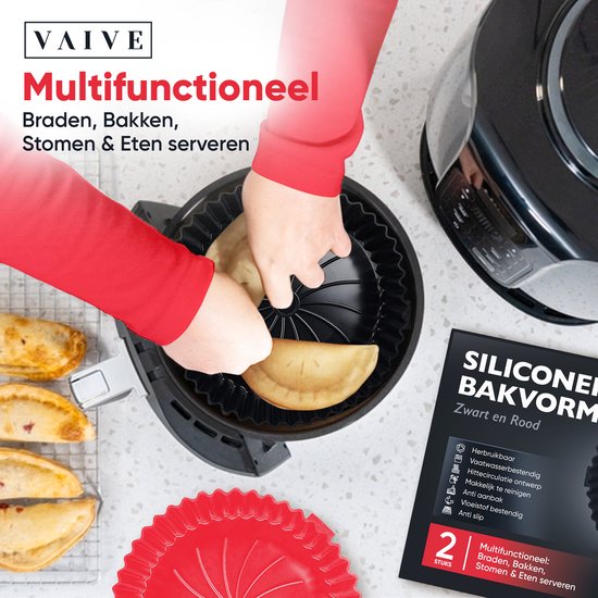 VAIVE Plateau en silicone pour Airfryer ⌀ 20 - Alternative au papier sulfurisé - Accessoires - Plateau à pâtisserie - XXL