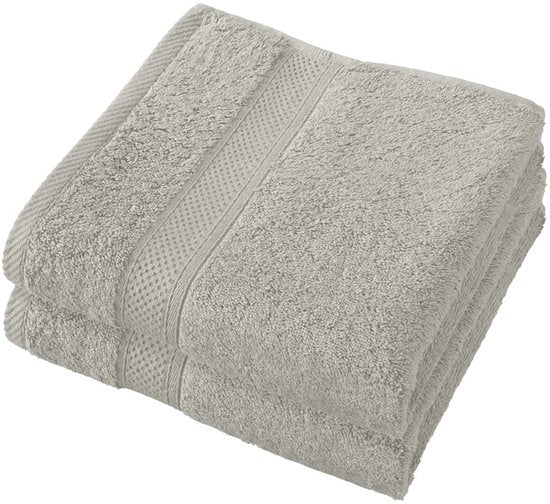 Serviette De Witte Lietaer Stephanie Dove - Lot de 2 pièces - 50 x 100 cm - Gris - Coton