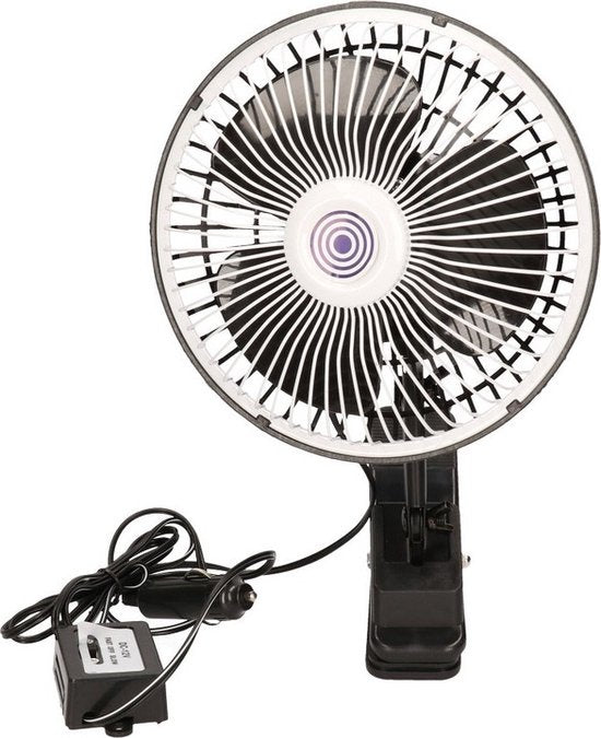 All Ride Autoventilator - 12 Volt - met Clip - Oscillerend